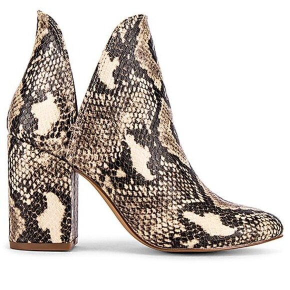 STEVE MADDEN Womens' Rookie Snakeskin Ankle Boots Booties Size 8 - Picture 1 of 7
